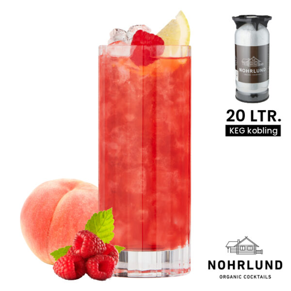 Nohrlund Raspberry & Peach Collins cocktail