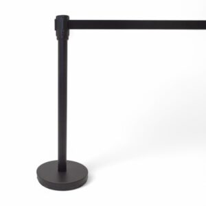 Afspærringstolpe m. 2 mtr. sort bånd