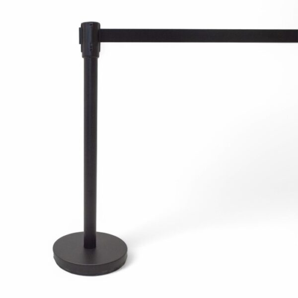 Afspærringstolpe m. 2 mtr. sort bånd